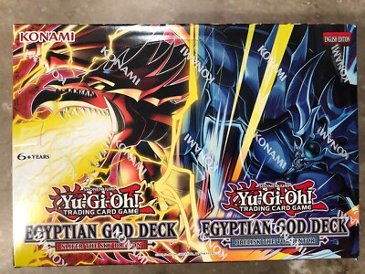 Konami Yu-Gi-Oh! Egyptian God Deck Display 8 Decks Brand New Sealed Unlimited-image