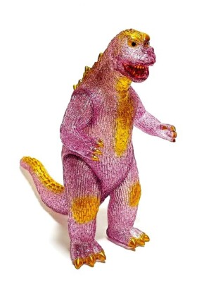 GIGABRAIN CLEAR LAVENDAR wGLITTER &GOLD GODZILLA 1965 SEALD FEST XCLSV USA SELLR-image