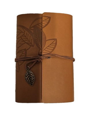 Leatherette Bound Journal Vintage Refillable Lined Pages Loose Leaf Notebook-image