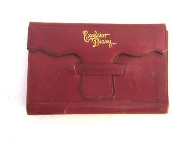 1897 Excelsior Red Leather Daily Diary - Boston Area-image