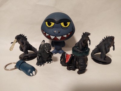 Godzilla Minifigure Lot - NECA Wizkids & Scaler 2014, Kidrobot 1954 & Keychain-image