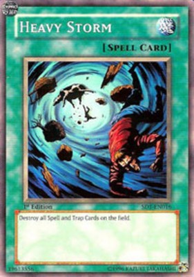 4x Moderately Played Heavy Storm SD1 - SD1-EN016 - Common - 1st Edition - YuGiOh-image