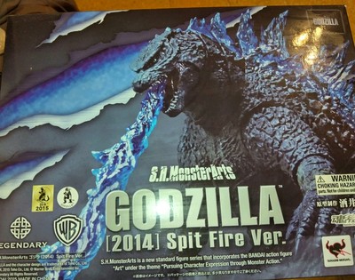 Bandai S.H.MonsterArts Legendary Godzilla 2014 Spit Fire Version Complete W Box -image