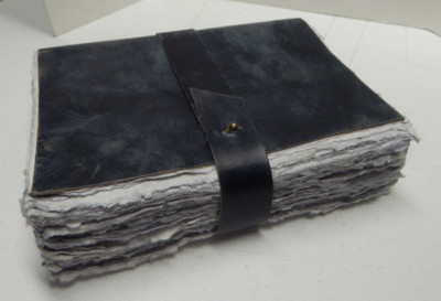 Book of Shadow Vintage Leather Village Bound Journal Spell Halloween Prop Black-image