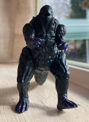 godzilla Action Figure 3”Tall Black Blue Light Weight Plastic-image