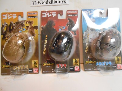 Set of 3~ 2024  Godzilla eggs Japan Bandai Godzilla King Ghidorah Mechagodzilla-image