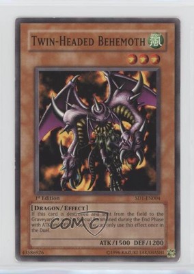 Twin-Headed Behemoth 1st Ed. YuGiOh Dragon's Roar Structure Deck #SD1-EN004 0p5r-image