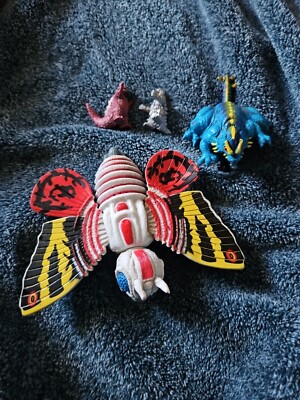 Vtg Godzilla King Of The Monsters Mothra Trendmasters Bendable Figure 1994 4.5”.-image