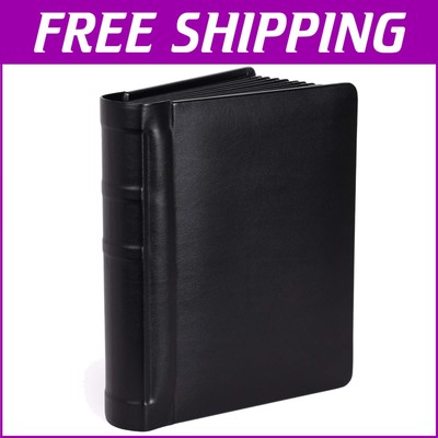 5x7 Luxury Faux Leather Photo Album with Metal Corners - Perfect for Weddings-image