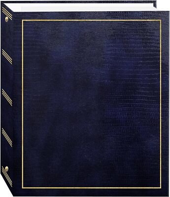 Pioneer  Magnetic Self Stick 3 Ring Photo Album 100 Pages 50 Sheets Navy Blue-image