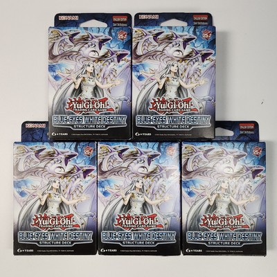 New 2 Pack Yu Gi Oh Blue Eyes White Destiny Structure Decks! Sealed 5X Lot-image