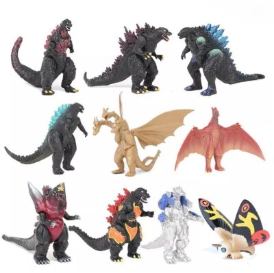Godzilla Figures Set of 10 about 2 1/2 inches tall US Seller! Free Ship! M-image