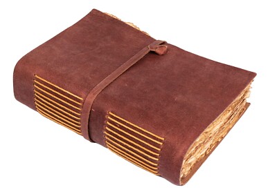 Handmade Brown Vintage Leather Bound Journal Notebook Diary Unique journal-image