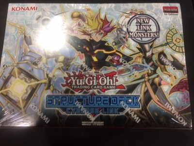 Yu-Gi-Oh! Cyberse Link 1st Edition Structure Deck Sealed Display 8ct Box -image