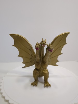 Toho 2014 Godzilla King Ghidorah Gold 3 Three Headed  Figure Pre-owned -image
