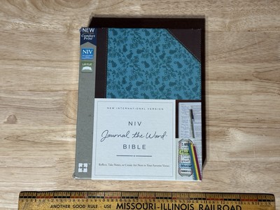 Journal the Word Study Bible Leathersoft NIV Zondervan 2018 Nice!-image