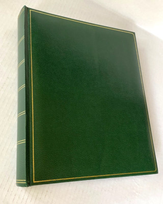 EXPOSURES  Large Green Leather Bound Album 12