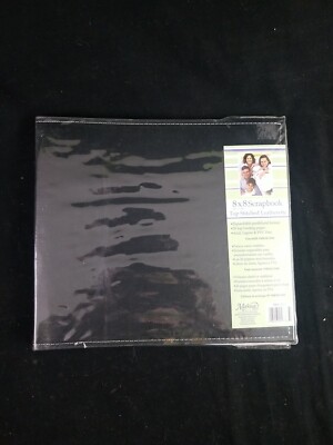 NWT Markings By CR Gibson 8 X 8 Black Top Stitched Leatherette Scrapbook 20 Page-image