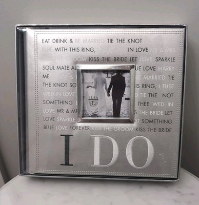 Wedding I Do Photo Album Silver Holds 160 4