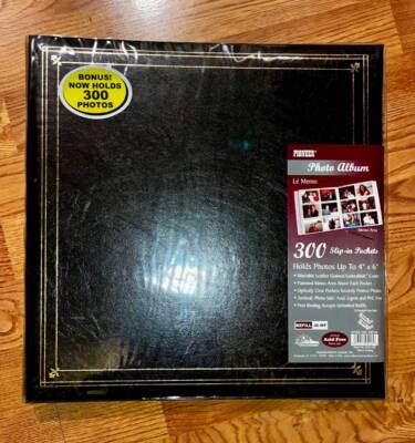 PIONEER MP46~14X14 BLACK BONDED LEATHER EXPANDABLE PHOTO ALBUM~4X6 PHOTOS~UNUSED-image