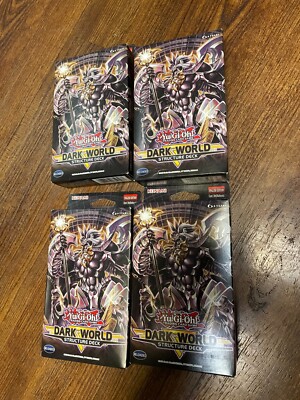 4x Yu-Gi-Oh! Dark World Structure Deck 1st Edition - New - Factory Sealed-image