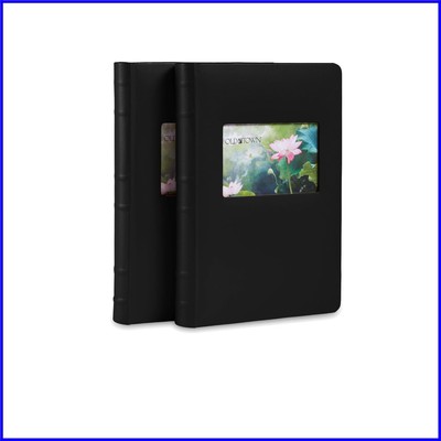 Durable Faux Leather Photo Albums in Black - 2-Pack for Stylish Memory Storage-image