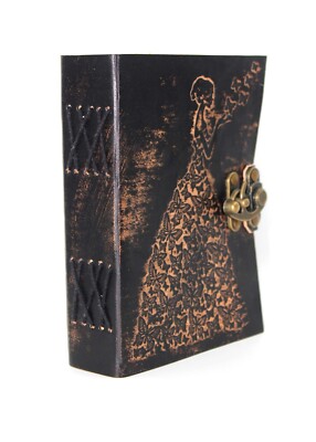 Vintage leather Bound Journal Antique Handmade Notebook/Diary/Sketchbook Peacock-image