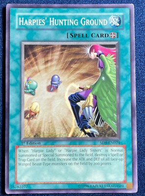 YUGIOH! STRUCTURE DECK LORD OF THE STORM #SD8-EN024 HARPIE'S HUNTING GROUND 1ST -image