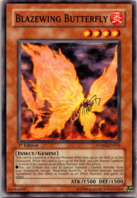 Yugioh Blazewing Butterfly SDWS-EN012 1st Edition Structure Deck: Warrior Strike-image