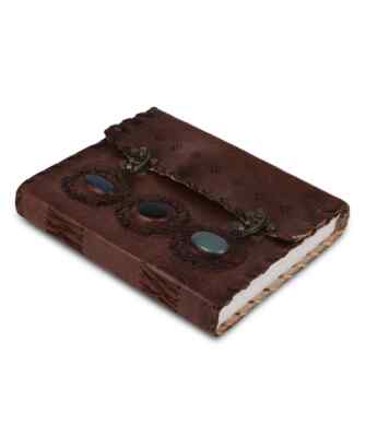 Vintage Leather bound Journal Antique Handmade Paper Notebook Diary Sketchbook-image