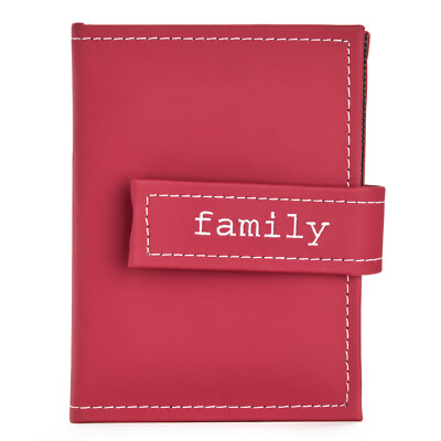 Pioneer 4x6 Magnetic Strap Album Emroidered Family Burgundy Holds 36 Photos-image