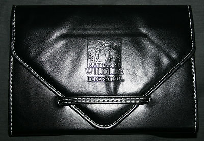 New Stitched Leatherette Photo Album Wildlife Embossed Black holds 24 photos A6 -image