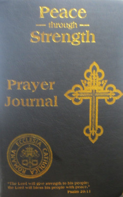 Prayer Journal: Peace Through Strength Romana Ecclesia Catholica Black w/Gold-image
