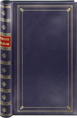 Spiral Bound Photo Album 300 Bi-Directional Memo Pockets Hold 4X6 Photos, Nav-image