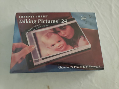 Sharper Image Talking Pictures Album for 24 Photos, Record 24 Voice Messages NEW-image