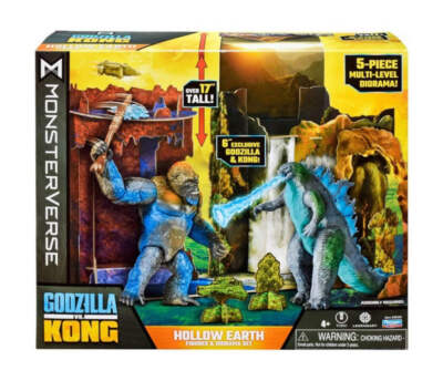 Monsterverse Godzilla vs Kong Hollow Earth Collectible Action Figure Set 35292-image