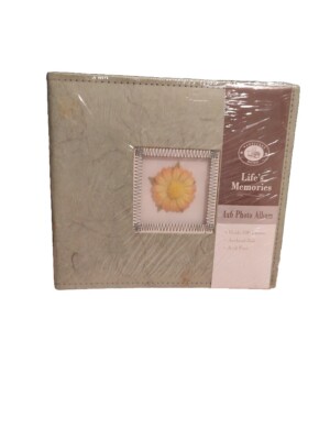 Nantucket Home Life's Memories 100 Photo 4 x 6 Album Greenish With Yellow Floral-image