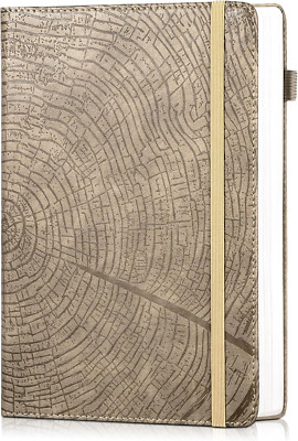 Lined Journal for Men Women, Tree Growth Ring Leather Bound Journal Notebook, 25-image