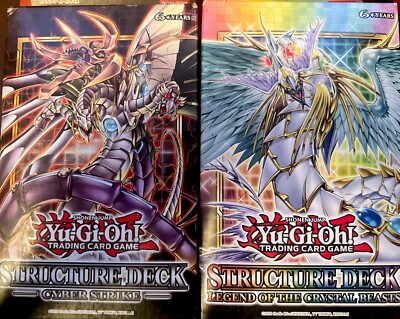 Cyber Strike + Legend Of The Crystal Beasts Structure Decks 1st Ed Sealed READ-image