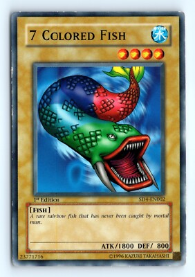 Yu-Gi-Uh 7 Colored Fish #SD4-EN002 Structure Deck: Fury from the Deep tcg LP-image