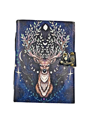 Handmade Rustic Leather Journal Notebook Bound Writing Diary Sketch Deckle Book-image