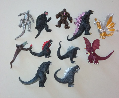 Godzilla mini figures, 11 in total, Unbranded-image