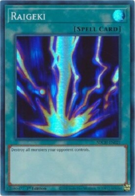 *** RAIGEKI *** 1ST EDITION SUPER RARE SDCH-EN021 MINT/NM YUGIOH!-image