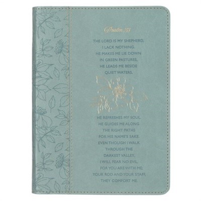 Journal Classic Teal Lord Is My Shepherd Ps. 23 (Leather / Fine Binding)-image
