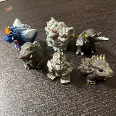 GODZILLA Finger Puppet Figure Set of 6 Mechagodzilla King Ghidorah Bandai Used-image