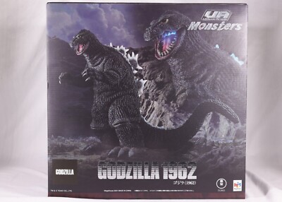 MEGAHOUSE UA Monsters LightUp 1962 Godzilla vs King Kong Figure Verified Working-image