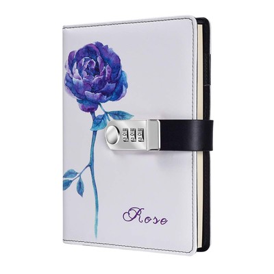 Password Lock Diary, A5 PU Leather Diary with Combination Lock Password Journ...-image