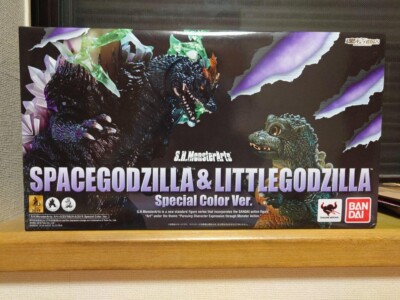 S.H. MonsterArts Space Godzilla & Little Godzilla Special Color Figure BANDAI JP-image