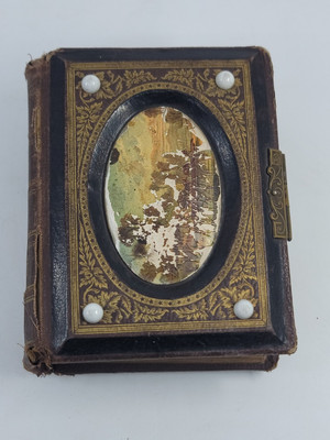 1800s Antique CDV & Daguerreotype Leather Bound Photo Album Estate Cleanout PA-image