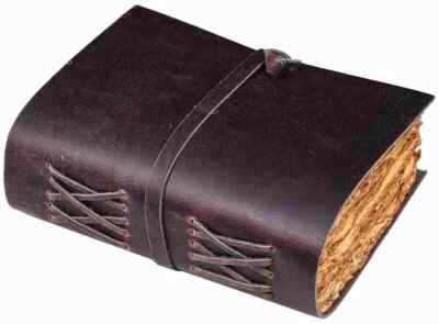 Vintage Leather bound Journal Antique Handmade Paper Notebook Diary Sketchbooks-image
